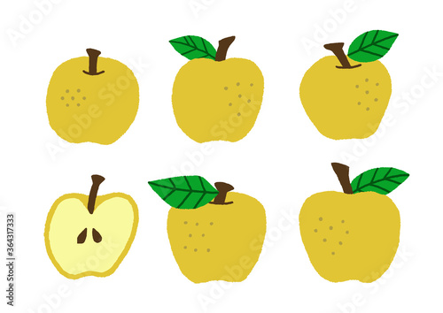 ナシ なし 梨 手描き ベクター イラスト