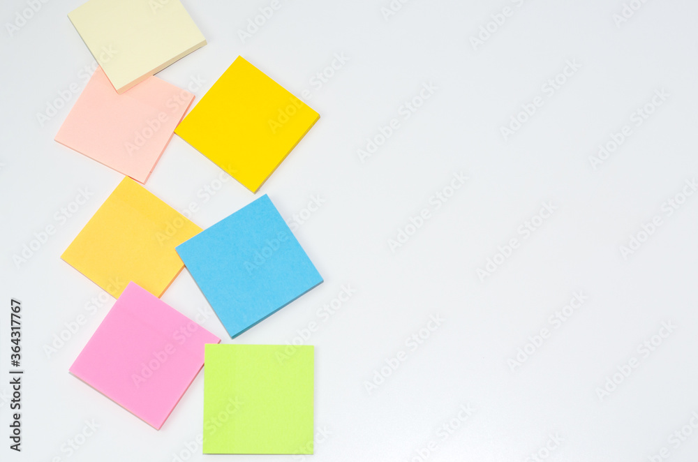 Sticky notes for recording important cases. Stationery stickers Sticky notes for recording important cases. Stationery stickers