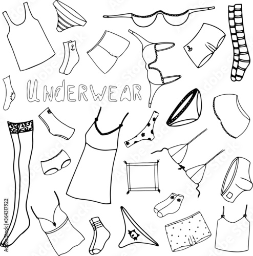 vector illustration of underwear clothes