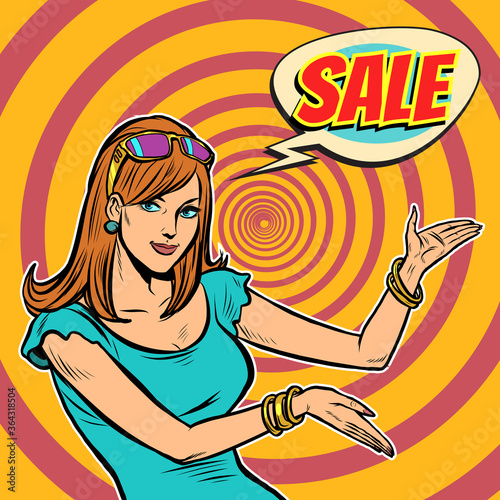 Sale pop art woman