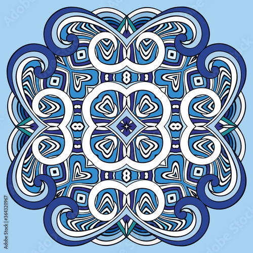 Vector ornamental snowflake illustration