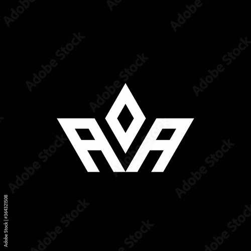 AA monogram logo with crown shape luxury style
