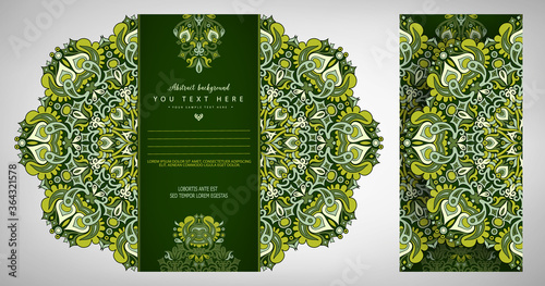 Fotografie vector nature folded and unfolded postcard