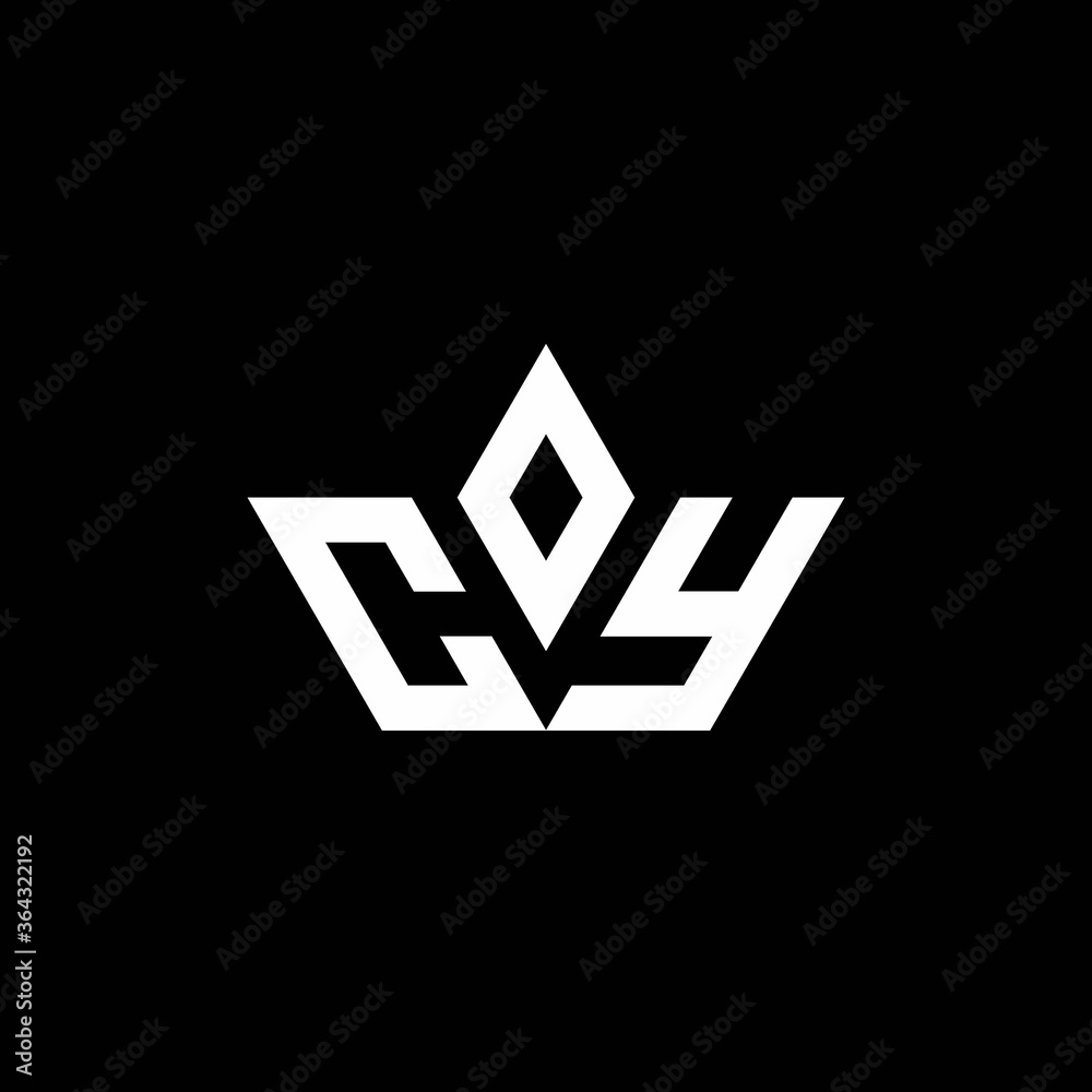 CY monogram logo with crown shape luxury style Stock Vector | Adobe Stock