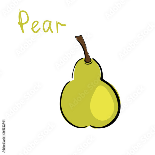 Pear icon vector illustration on white background