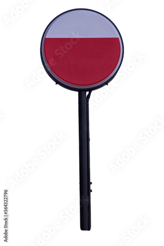 round signpost and blank serface