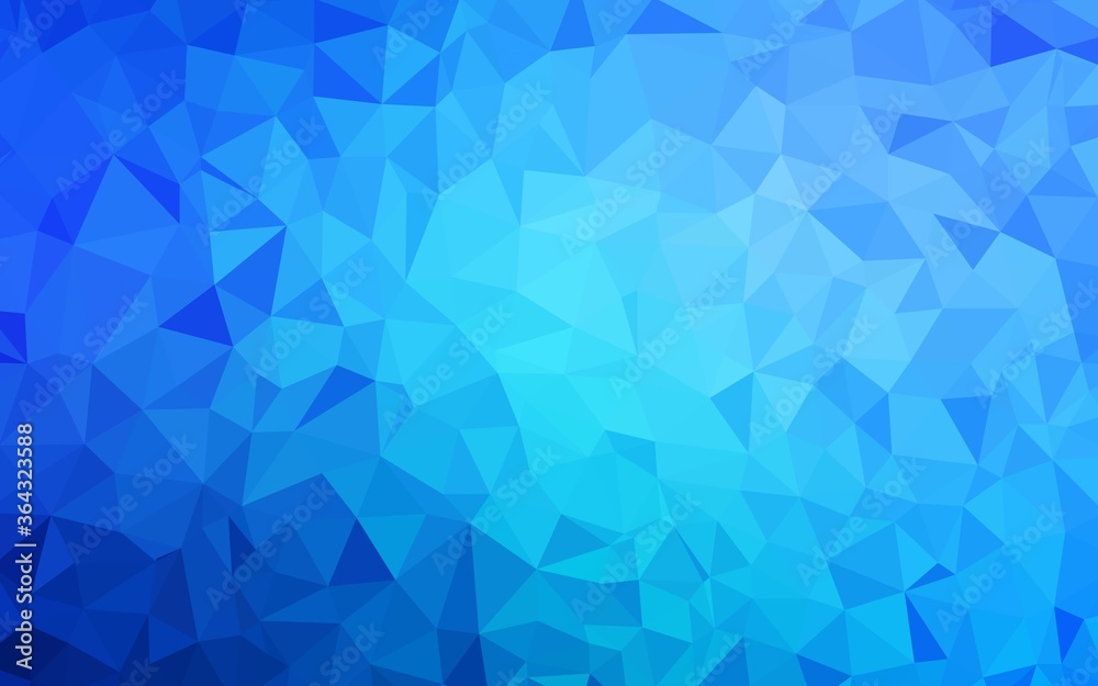 Light BLUE vector abstract mosaic pattern. Creative geometric illustration in Origami style with gradient. A completely new design for your leaflet.
