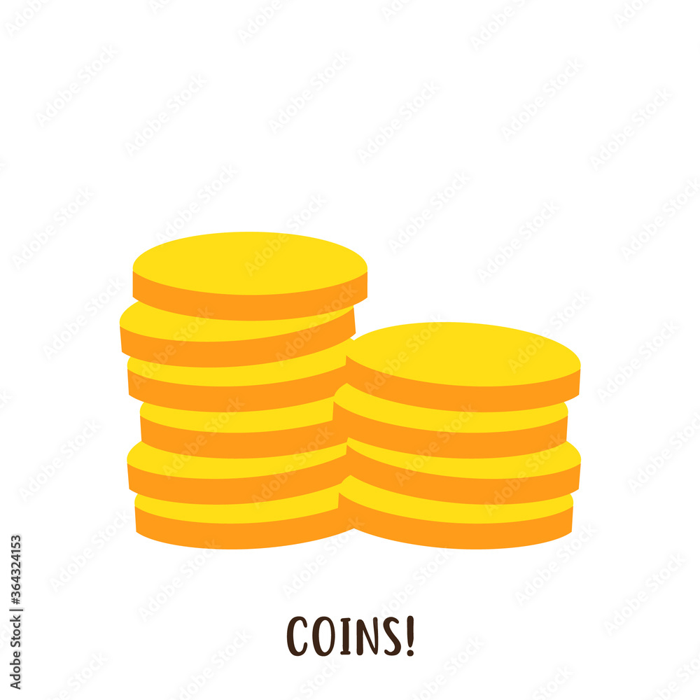 stack of yellow coins vector design stack of yellow coins vector design