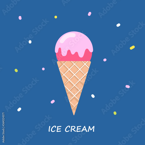 beautiful vector illustration of taste ice cream.