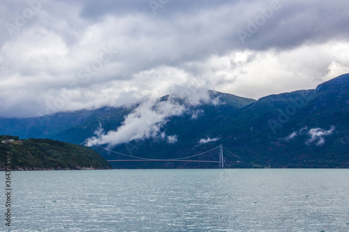 clouds over Eidfjord in the mountains of Norway
