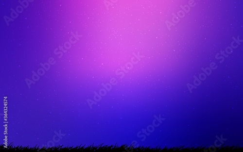 Light Pink, Blue vector texture with milky way stars. Shining colored illustration with bright astronomical stars. Pattern for astronomy websites.