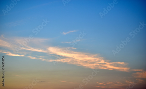 Blue summer sky with clouds in the evening © Lushchikov Valeriy