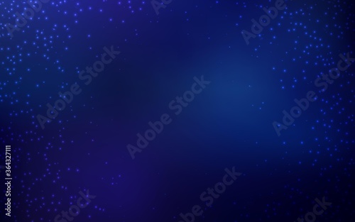 Dark BLUE vector pattern with night sky stars. Modern abstract illustration with Big Dipper stars. Best design for your ad, poster, banner.