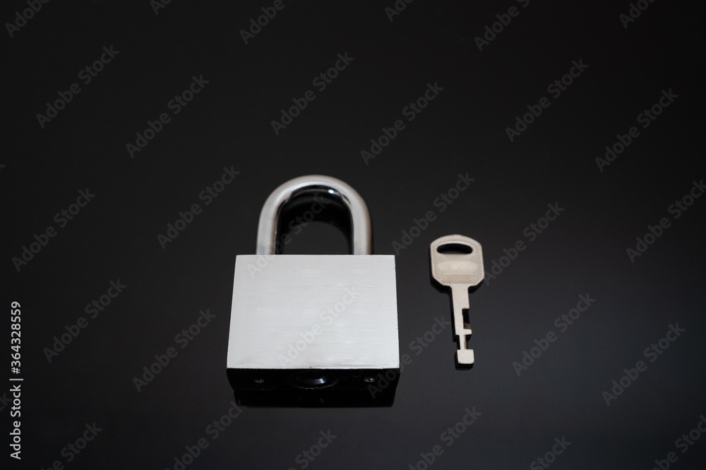 Naklejka premium strong steel lock