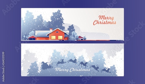 Merry christmas greeting card template
