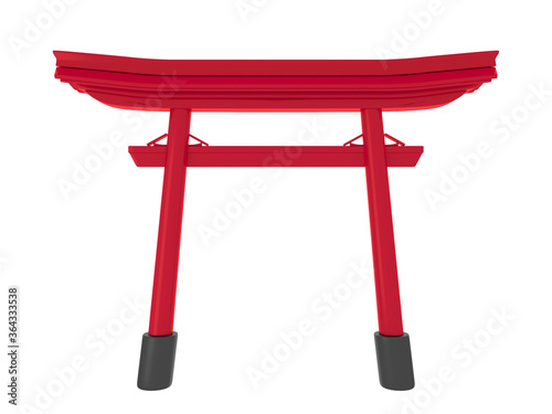 torii geometric podium Japanese tradition podium.3D rendering