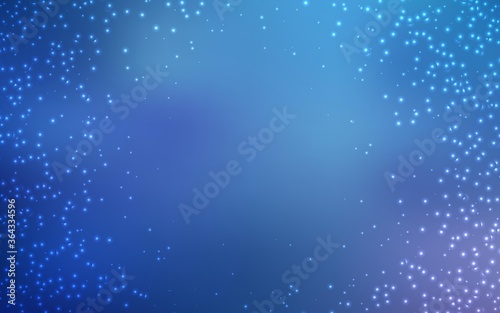 Light BLUE vector background with astronomical stars. Glitter abstract illustration with colorful cosmic stars. Pattern for futuristic ad, booklets.