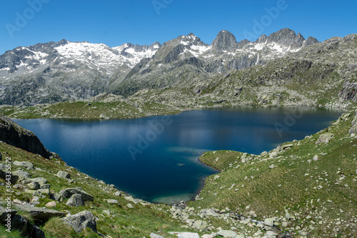 Fototapeta Naklejka Na Ścianę i Meble -  Aigüestortes National Park and Sant Maurici Lake, Catalonia, Spain 2020/06