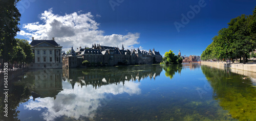 Panorama from the Hofvijver in The Hague