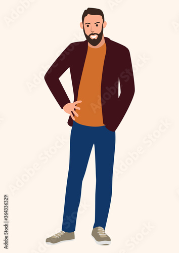 Young man with beard