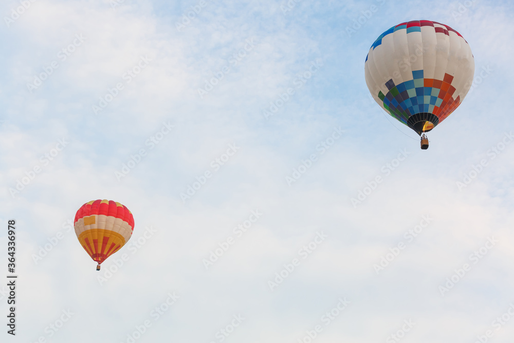 Fototapeta premium Colorful Hot Air Balloons in Flight
