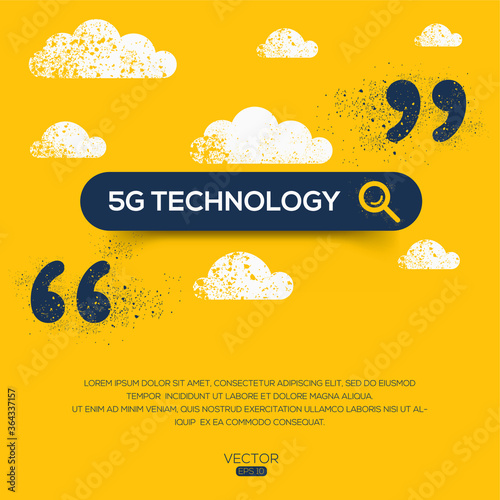 Creative (5G technology) Word written in search bar ,Vector illustration.	

