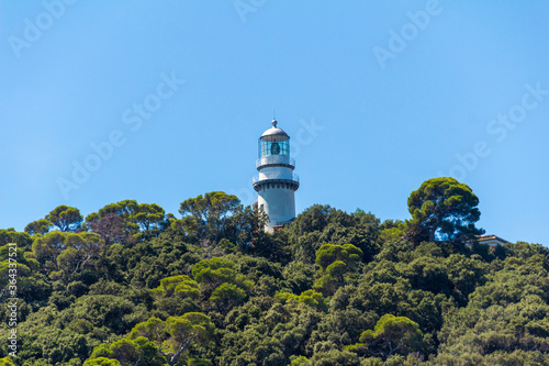 Lighthouse in the mediterranean sea