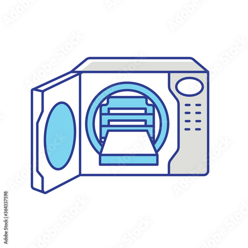 Steam autoclave RGB color icon. Professional sterilization equipment, industrial disinfection. Decontamination machine. Autoclave isolated vector illustration photo