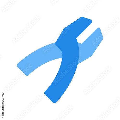 Pliers icon illustration in flat design style. Repair tool symbol.