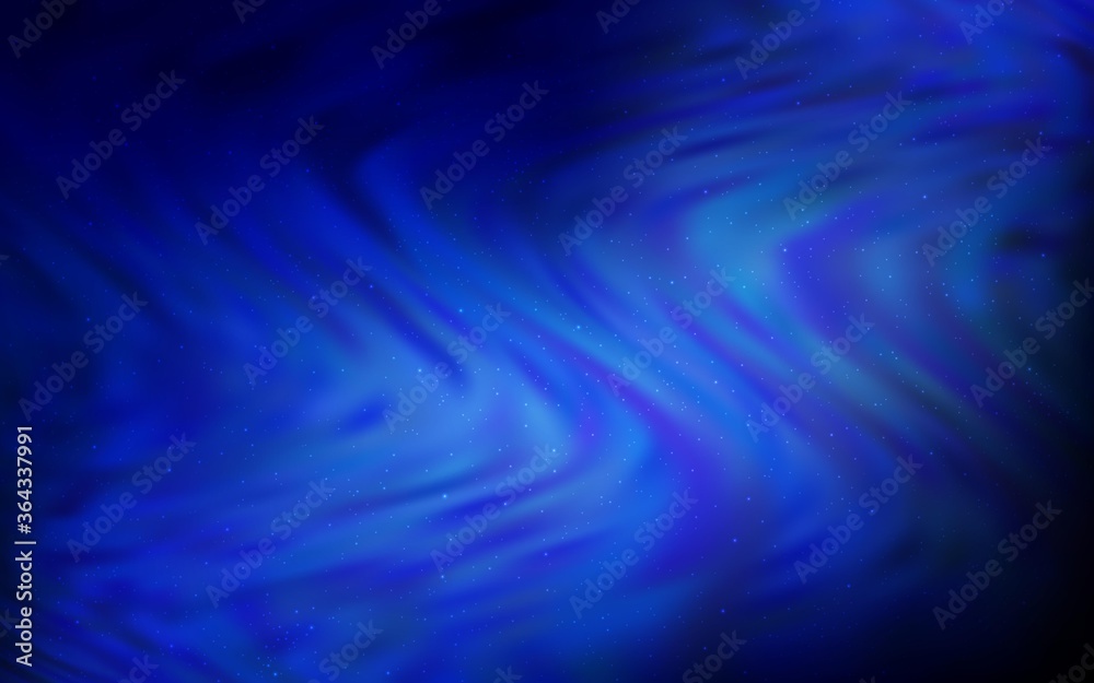 Dark BLUE vector texture with milky way stars. Blurred decorative design in simple style with galaxy stars. Pattern for astrology websites.