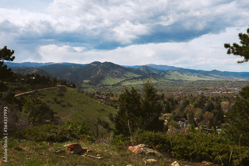 Fototapeta premium Beautiful view at the mountains, city of Boulder Colorado USA.