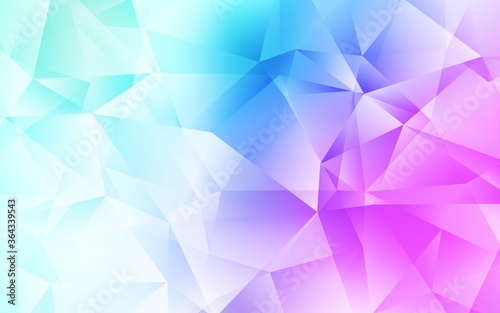 Light Pink, Blue vector polygon abstract backdrop. Modern abstract illustration with triangles. Brand new design for your business.
