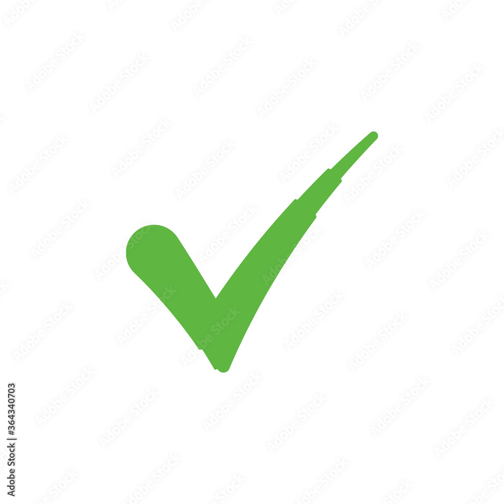 Green check mark icon vector design Green check mark icon vector design