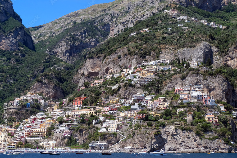 Naklejka premium Approaching Positano by Sea