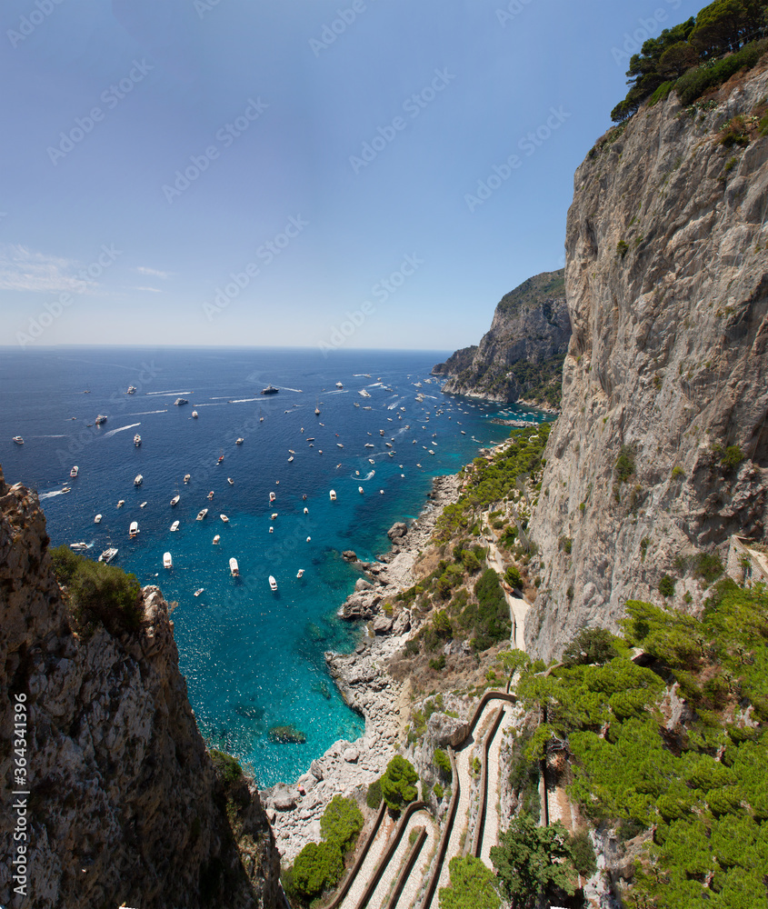 view of the coast of the mediterranean sea - Capri
