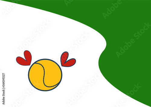 Vector tennis ball simple clipart object