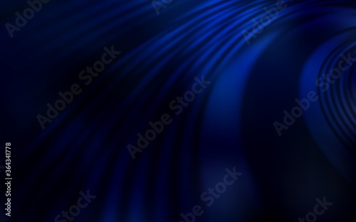 Dark BLUE vector template with curved lines. Shining colorful illustration in simple style. Brand new design for your ads, poster, banner.