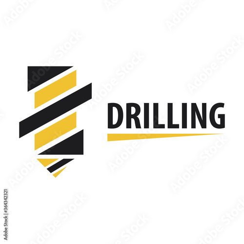 Vector logo of drilling and geodetic works