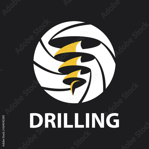 Vector logo of drilling and geodetic works