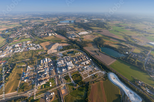 Industrial Park Solvay Rheinberg in the Lower Rhine Region of Germany photo