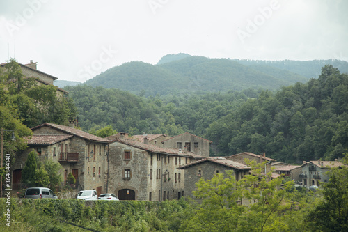 Wallpaper Mural RUPIT and PRUIT, SPAIN - JULY, 2020: Views of the town of Rupit i Pruit - Catalan medieval town Torontodigital.ca
