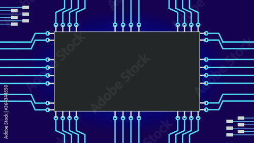 background from a printed circuit board with a processor