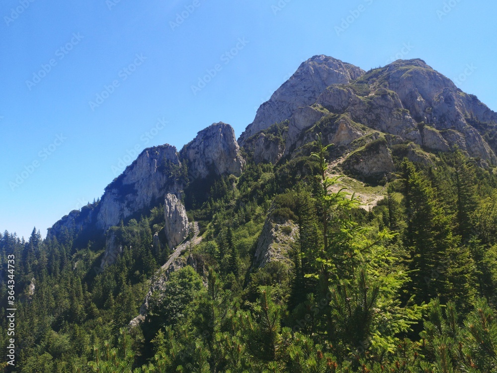 Mountain landscape in the summer with blue sky