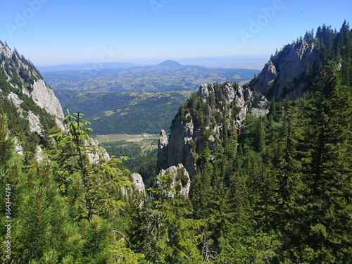 View from top of the mountain during summer photo