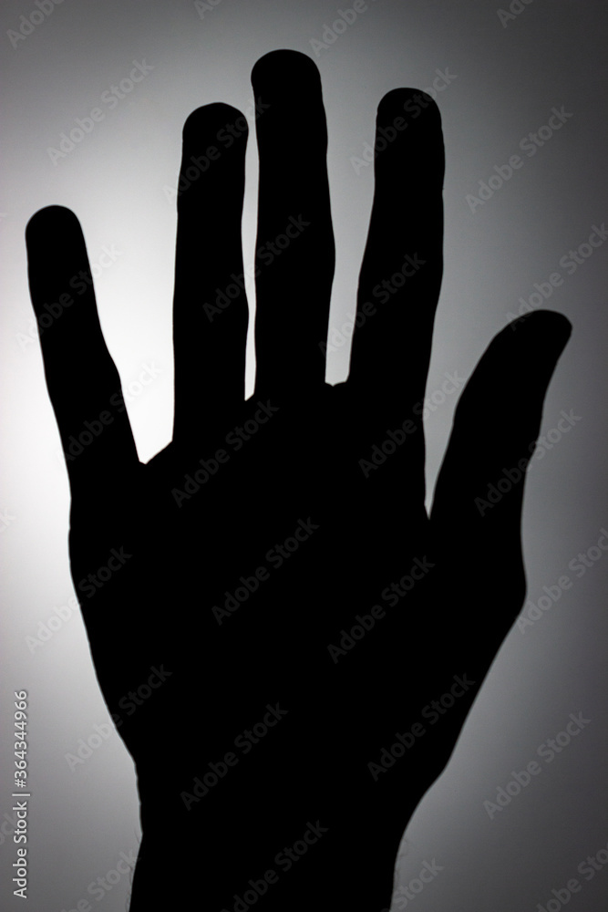 Obraz premium silhueta mão