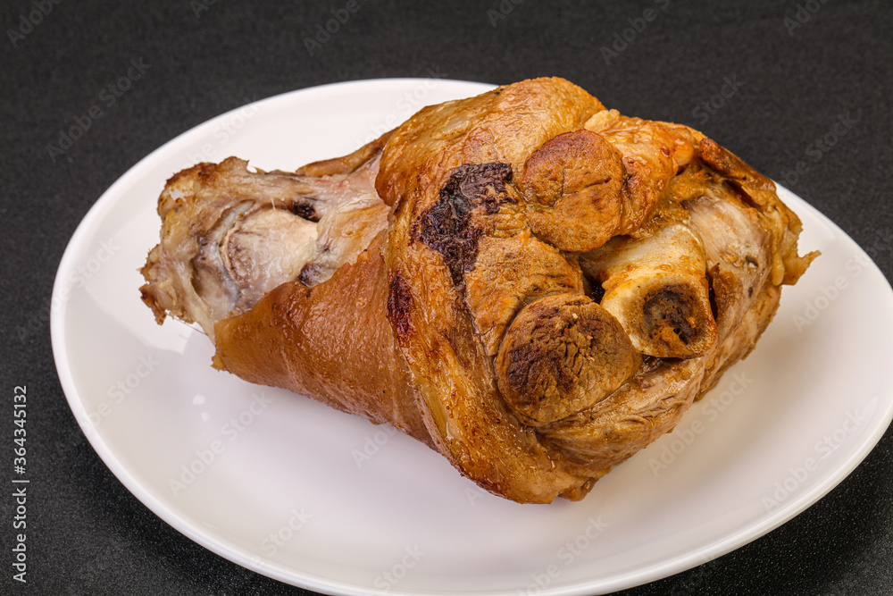Baked pork knuckle with spices Baked pork knuckle with spices