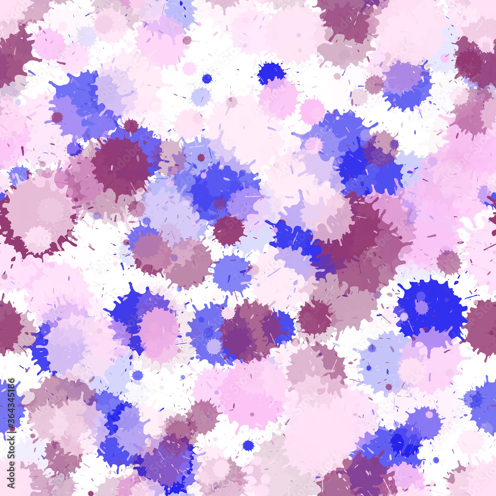 Paint transparent stains vector seamless grunge background. 
