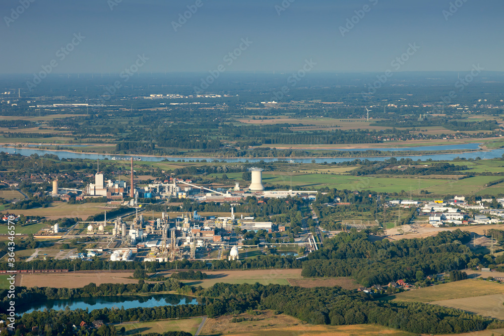 Industrial Park Solvay Rheinberg in the Lower Rhine Region of Germany