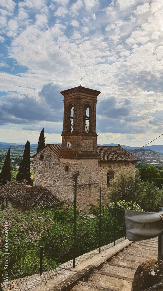 Obraz premium Church of San Cristoforo in Lacugnano that is a small village near Perugia, Umbria, Italy