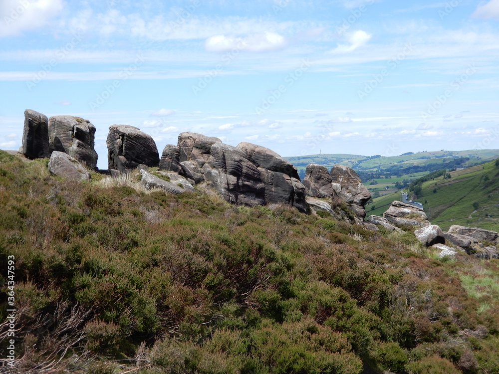 mountain landscape with blue sky